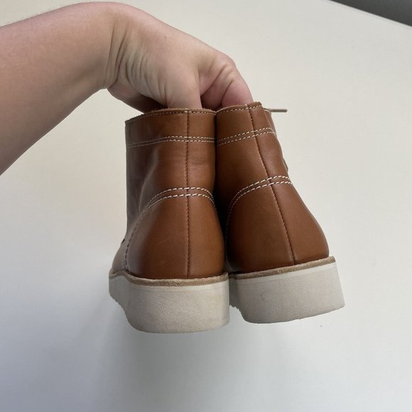 Vince Women's Finley 2 Ankle Boot Size US Women's 6 Brown Leather Lamb Sheerling - Picture 8 of 10